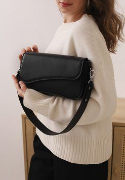 Жіноча шкіряна сумка Nona 2.0 чорна краст TW-Nona-2-black фото