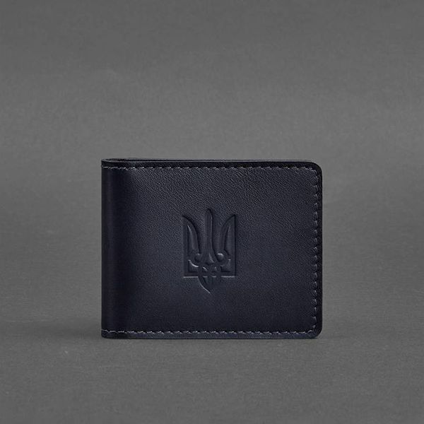 Кожаная обложка для удостоверения с гербом тёмно-синяя BN-IDC-2-navy-blue фото
