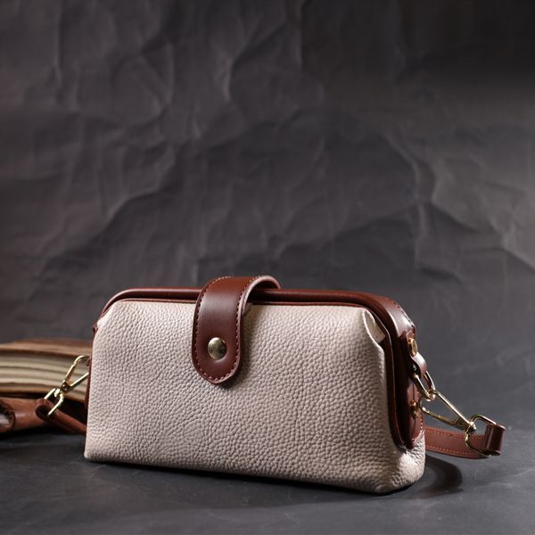 Клатч из клямкою из натуральной кожи Vintage 22426 Белый 22426 фото