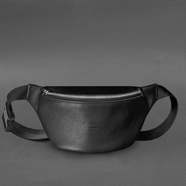 Кожаная поясная сумка-бананка Kanny черная BN-BAG-59-g фото