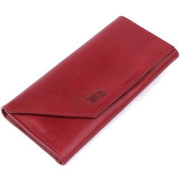 Отменный кожаный женский кошелек с монетницей Grande Pelle 11576 Бордовый 11576 фото