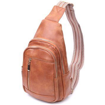 Слінг сумка для жінок з екошкіри Vintage 22749 Рудий 22749 фото