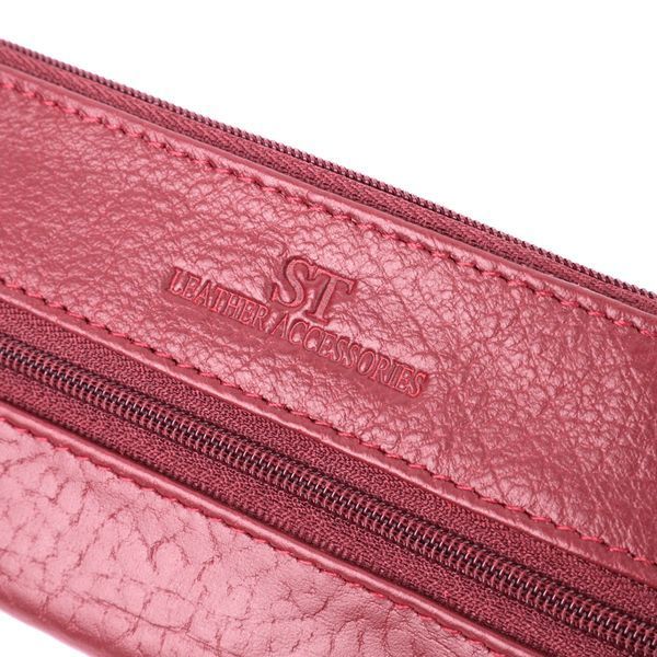 Шкіряна ключниця на блискавці ST Leather 22558 Бордовий 22558 фото