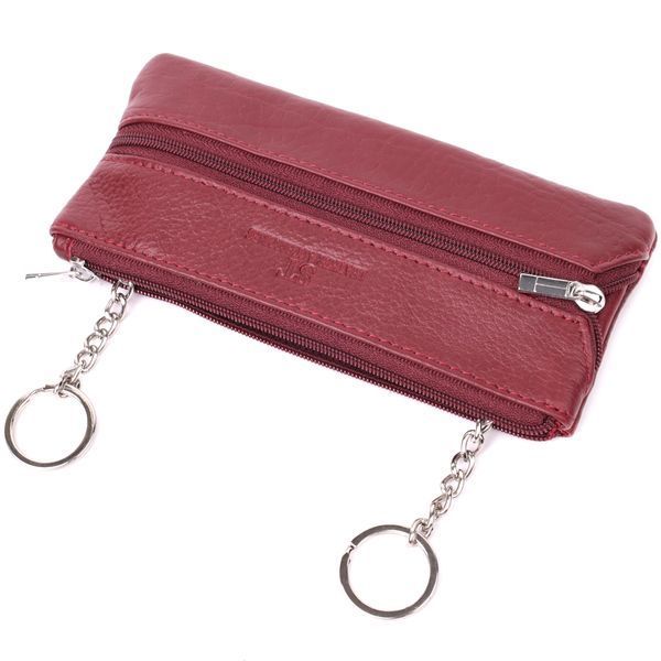 Шкіряна ключниця на блискавці ST Leather 22558 Бордовий 22558 фото