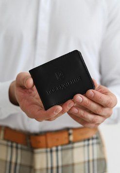 Універсальна шкіряна обкладинка для посвідчення Чорна BN-IDC-3-g фото