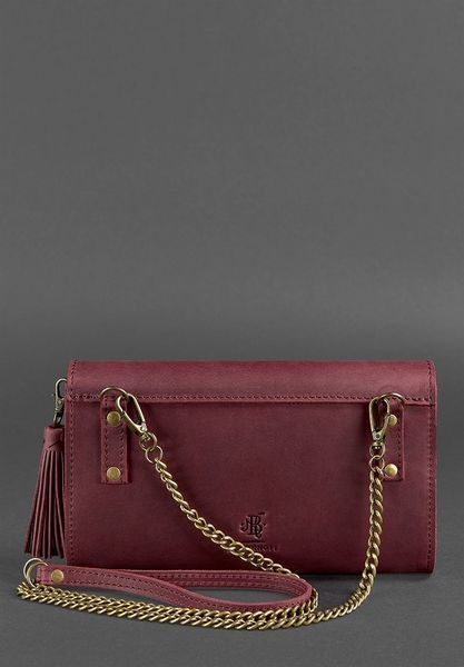 Кожаная женская сумка Элис бордовая crazy horse BN-BAG-7-vin-kr фото