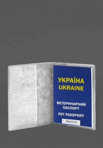 Шкіряна обкладинка на ветеринарний паспорт 2.0 біла BN-OP-35-light фото