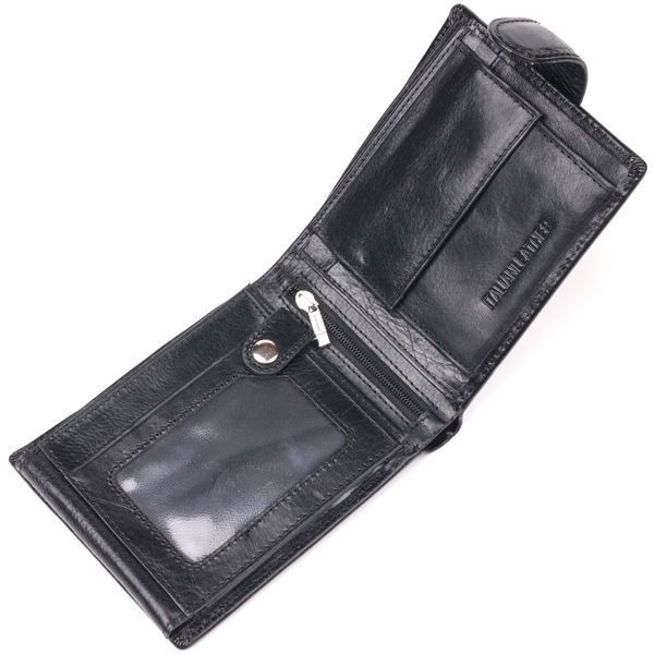 Чоловічий гаманець середнього розміру із натуральної шкіри ST Leather 19412 Чорний 19412 фото