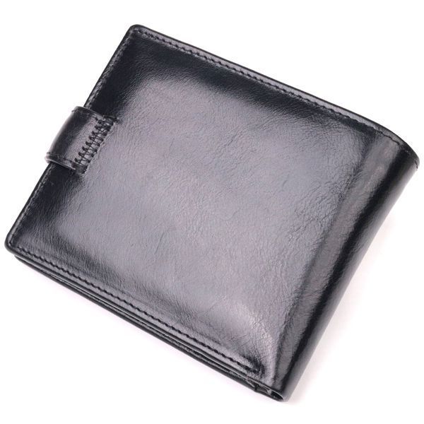 Чоловічий гаманець середнього розміру із натуральної шкіри ST Leather 19412 Чорний 19412 фото