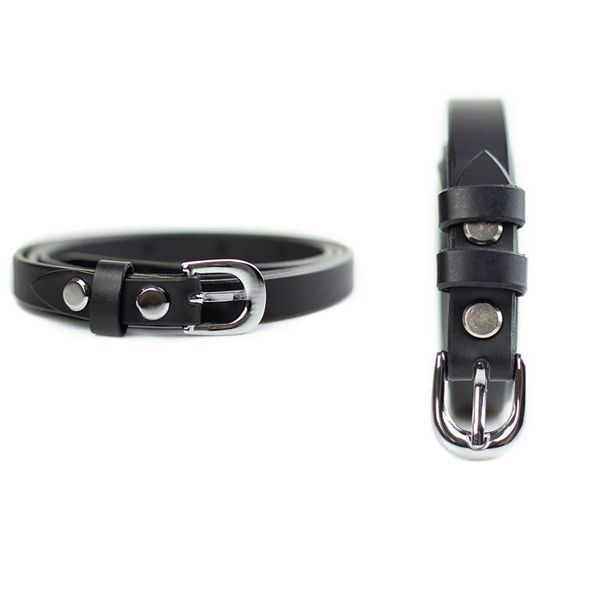 Женский кожаный ремень 15 мм черный TW-Belt-15-black фото