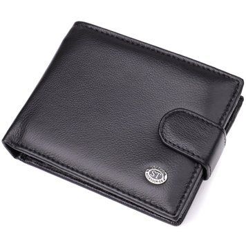 Чоловічий гаманець горизонтального формату з натуральної шкіри ST Leather 23090 Чорний 23090 фото