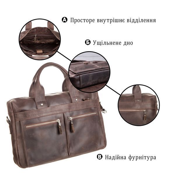 Сумка для ноутбука SHVIGEL 11020 Коричневая 11020 фото