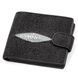 Портмоне чоловіче з натуральної шкіри морського ската STINGRAY LEATHER 18070 Чорне 18070 фото 1