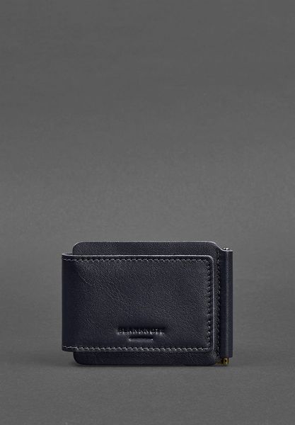 Мужское кожаное портмоне 10.0 зажим для денег темно-синий BN-PM-10-navy-blue фото