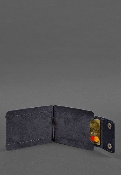 Мужское кожаное портмоне 10.0 зажим для денег темно-синий BN-PM-10-navy-blue фото
