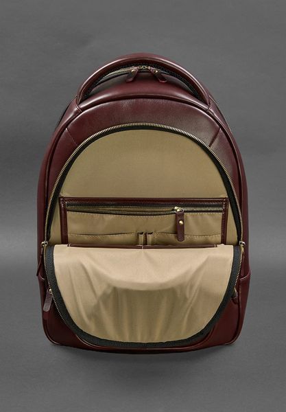 Кожаный рюкзак бордовый краст BN-BAG-48-vin фото
