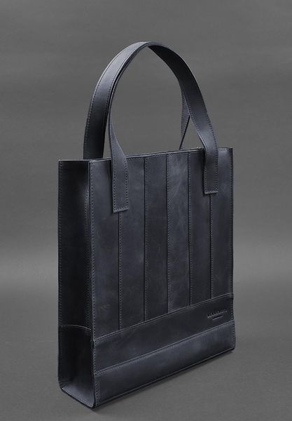 Шкіряна жіноча сумка шоппер Бетсі синя BN-BAG-10-nn фото