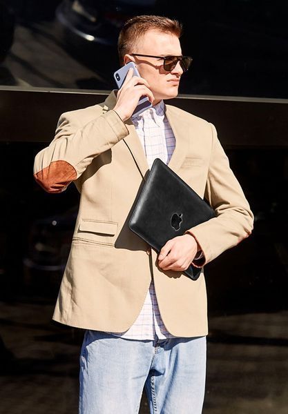 Шкіряний чохол для MacBook 13 дюйм Чорний Crazy Horse BN-GC-7-g-kr фото
