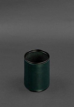Стакан для ручек в кожаном чехле зеленый краст BN-SP-malachite фото