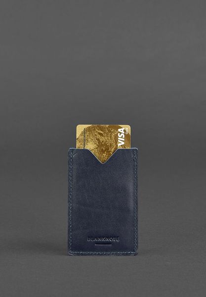 Шкіряний кард-кейс 8.0 темно-синій BN-KK-8-navy-blue фото