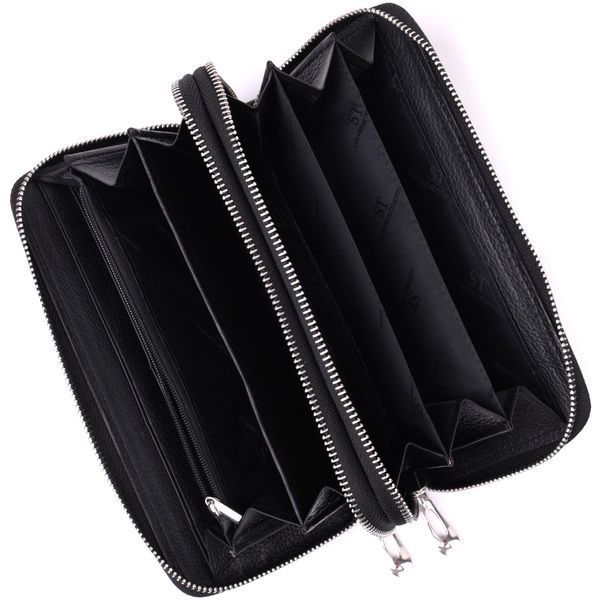 Мужской клатч на два отделение из натуральной кожи ST Leather 22531 Чёрный 22531 фото