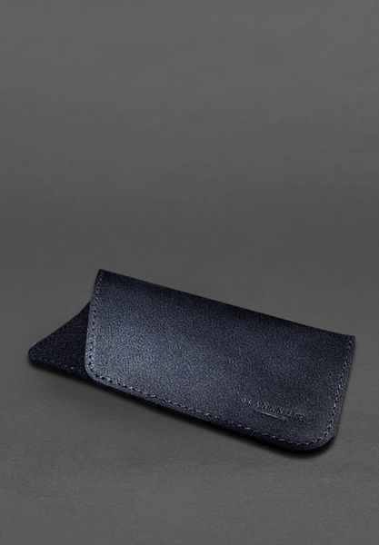 Кожаный чехол для очков Темно-синий Краст BN-GC-23-navy-blue фото