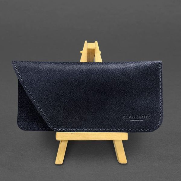 Кожаный чехол для очков Темно-синий Краст BN-GC-23-navy-blue фото