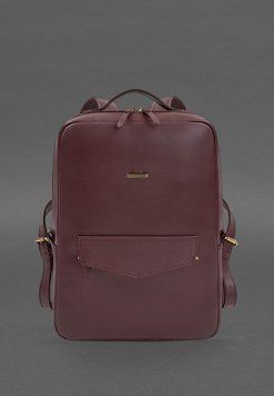 Шкіряний міський рюкзак на блискавці Cooper maxi бордовий BN-BAG-19-1-vin фото