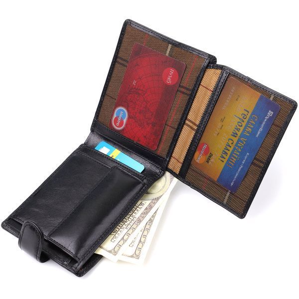 Кошелек мужской из гладкой натуральной кожи Tony Perotti 20853_1 (396A-Q nero) Чёрный 20853_1 фото