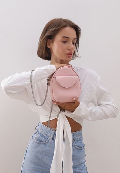 Кожаная женская мини-сумка Kroha розовый краст TW-Kroha-pink фото