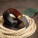 Ремень мужской из золотистою пряжкой и чёрной вставкой Vintage 20324 Коричневый 20324 фото 8