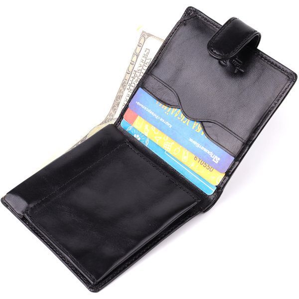 Кошелек унисекс из глянцевой натуральной кожи Tony Perotti 20885_1 (1256 nero) Чёрный 20885_1 фото