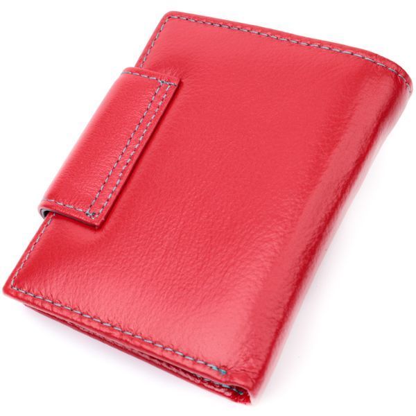 Яскравий шкіряний гаманець для жінок з монетницею ST Leather 19448 Червоний 19448 фото