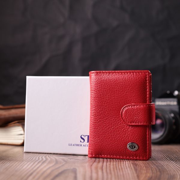 Візитниця з натуральної шкіри ST Leather 22470 Червоний 22470 фото