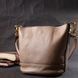 Женская сумка из автономною косметичкою внутри из натуральной кожи Vintage 22364 Бежевая 22364 фото 10