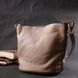 Женская сумка из автономною косметичкою внутри из натуральной кожи Vintage 22364 Бежевая 22364 фото 9